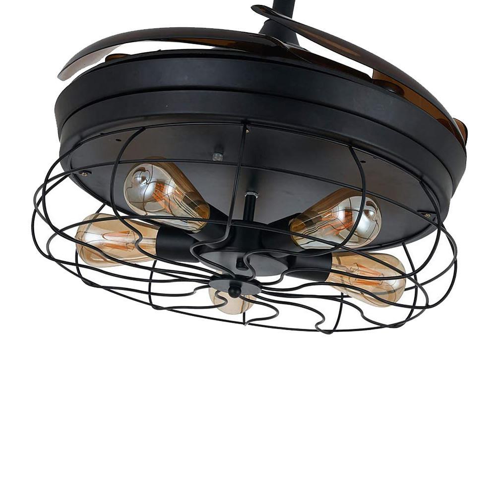 Farmhouse Retractable Ceiling Fan with Light