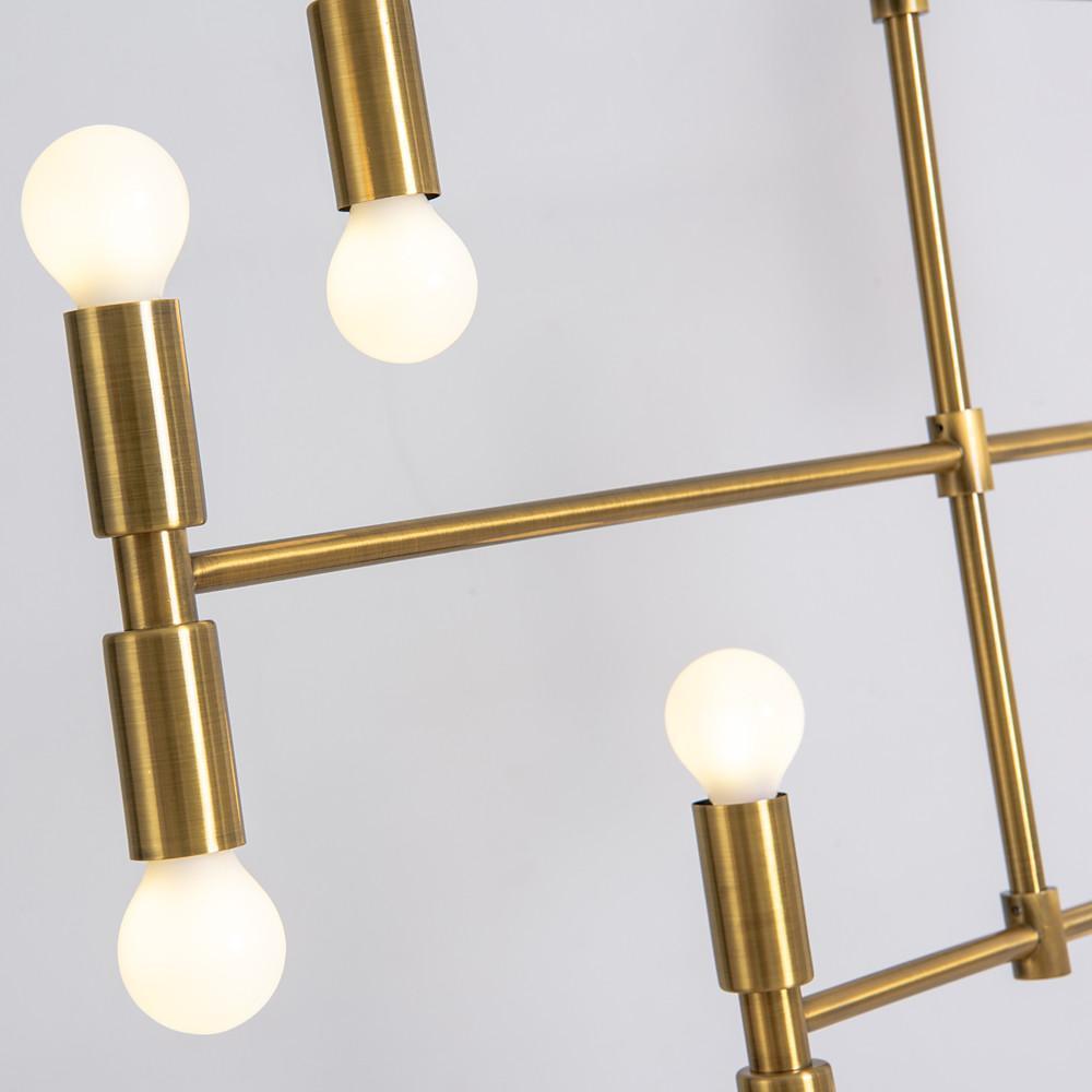 Pendant Light Modern 12-Light Adjustable Sculptural Gold Black Ceiling