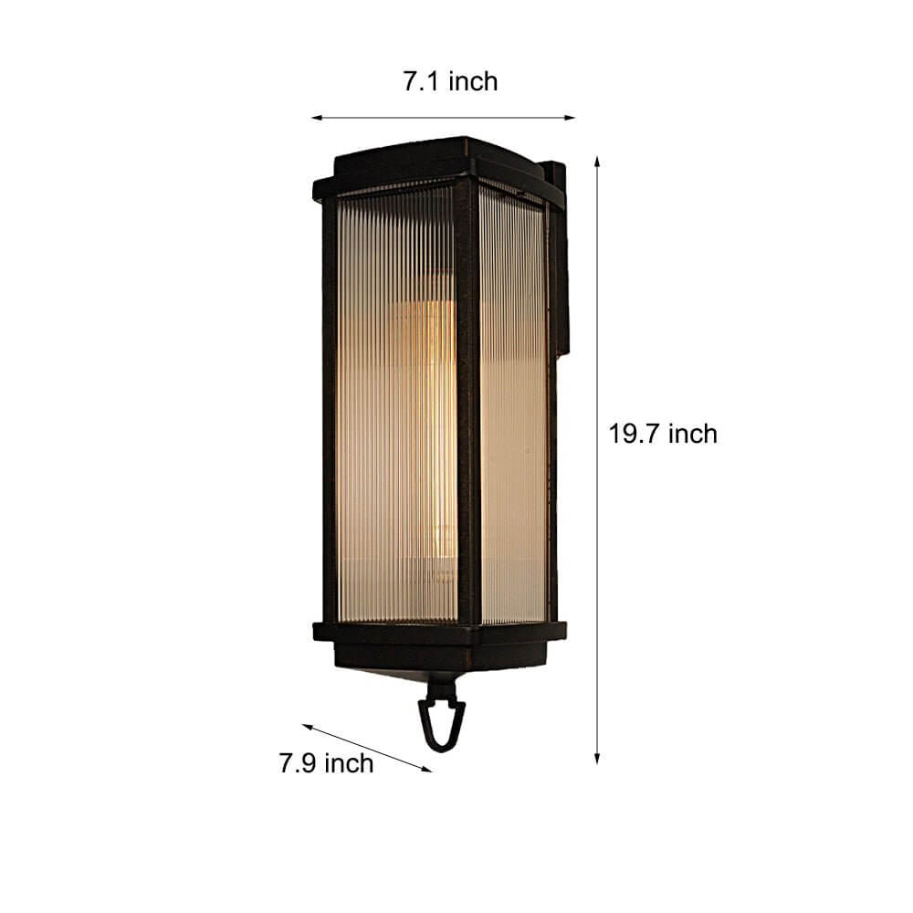 Outdoor Wall Lantern Modern LED Sconce 19.7 inch Patio Entry Light