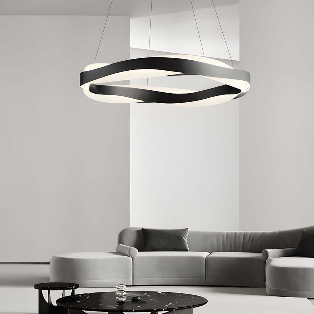 Wavy Round LED Pendant Light