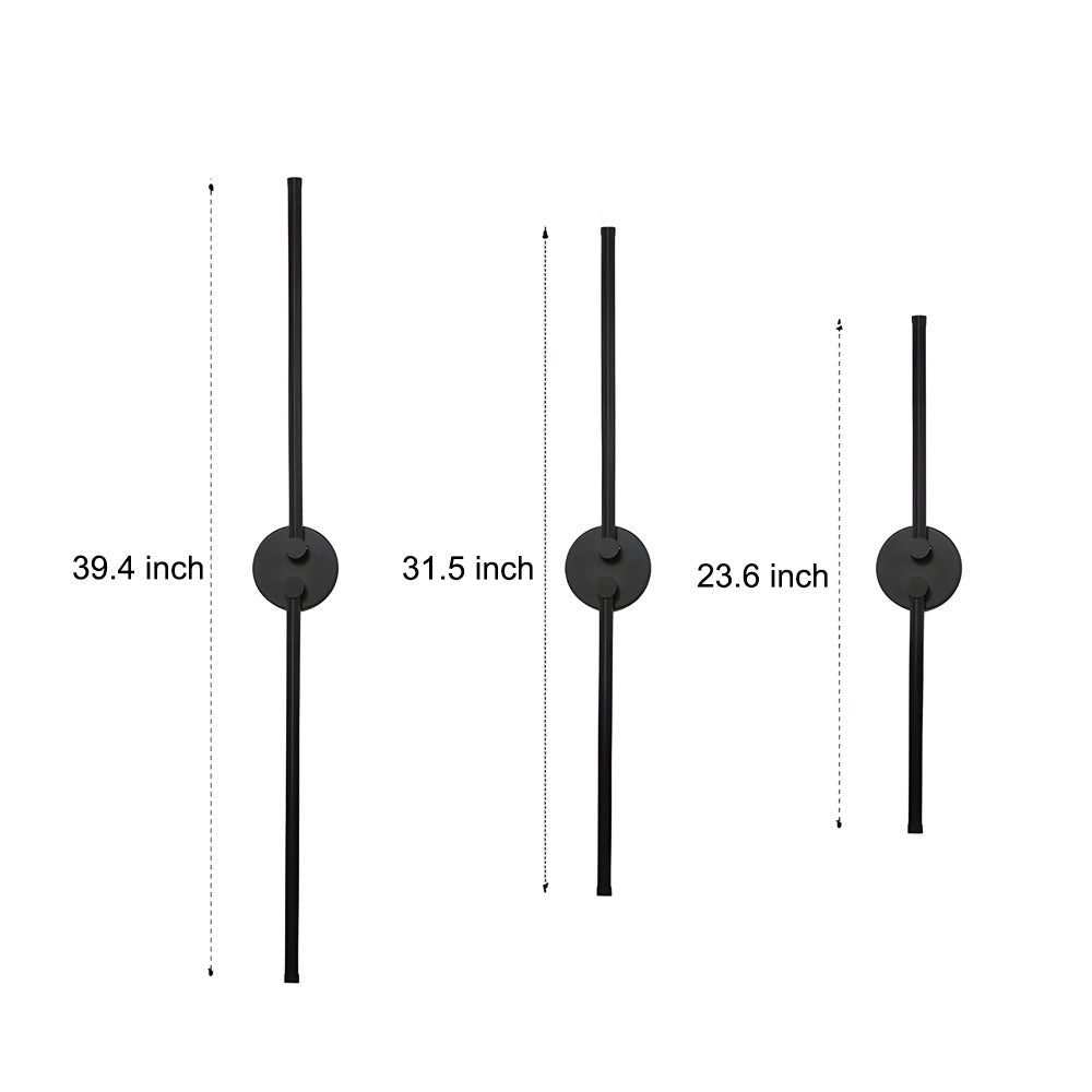 Wall Sconce Modern Rotatable Linear LED Black Bedroom Reading Light