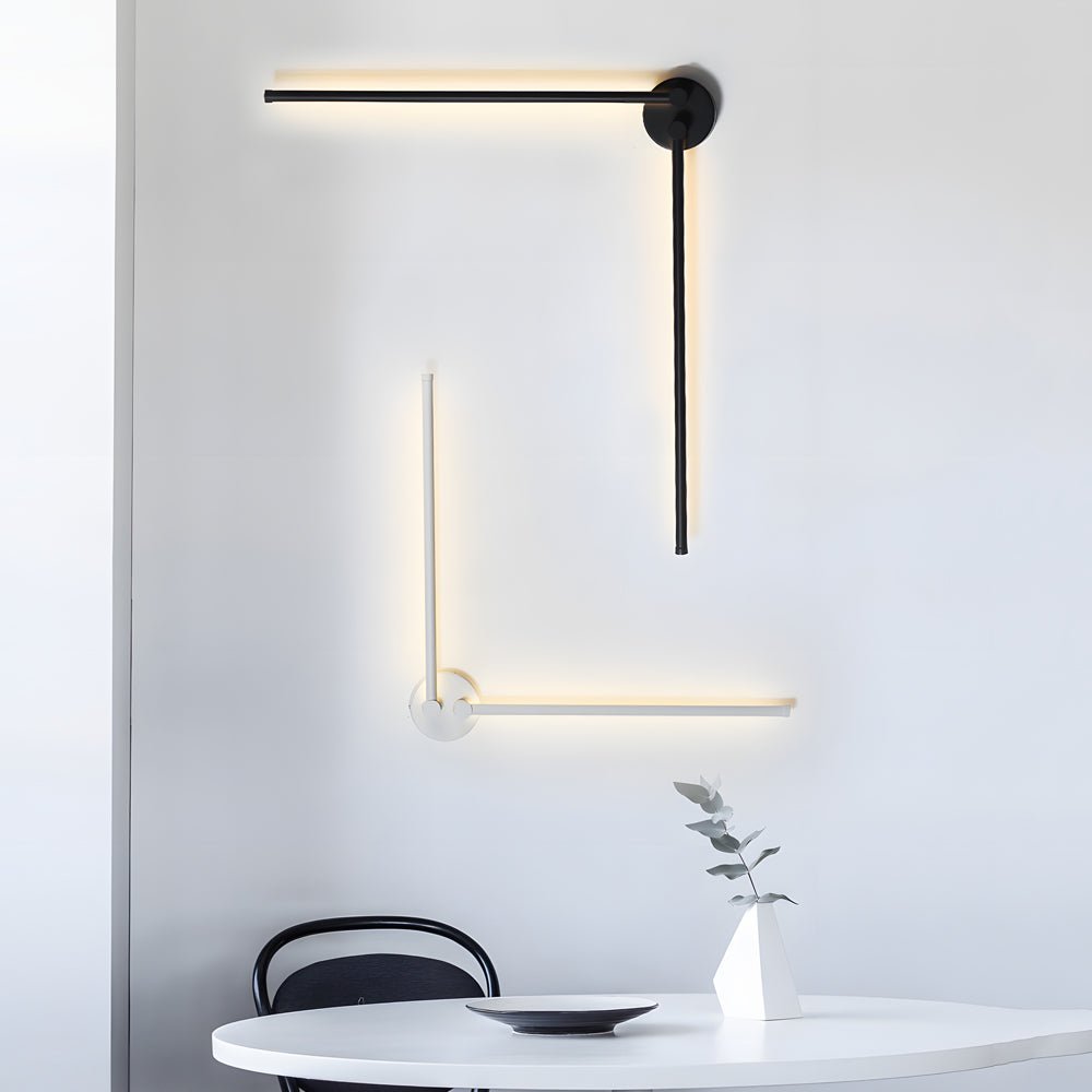 Wall Sconce Modern Rotatable Linear LED Black Bedroom Reading Light