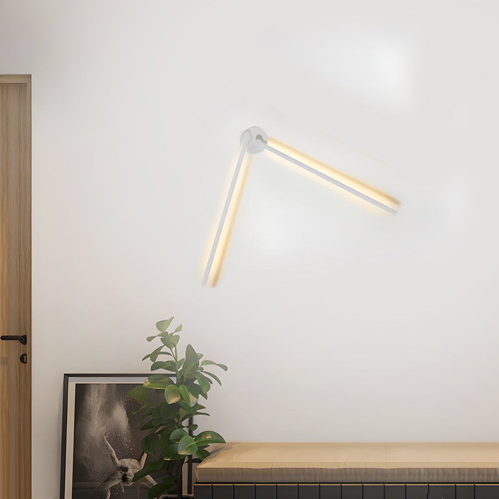 Wall Sconce Modern Rotatable Linear LED Black Bedroom Reading Light