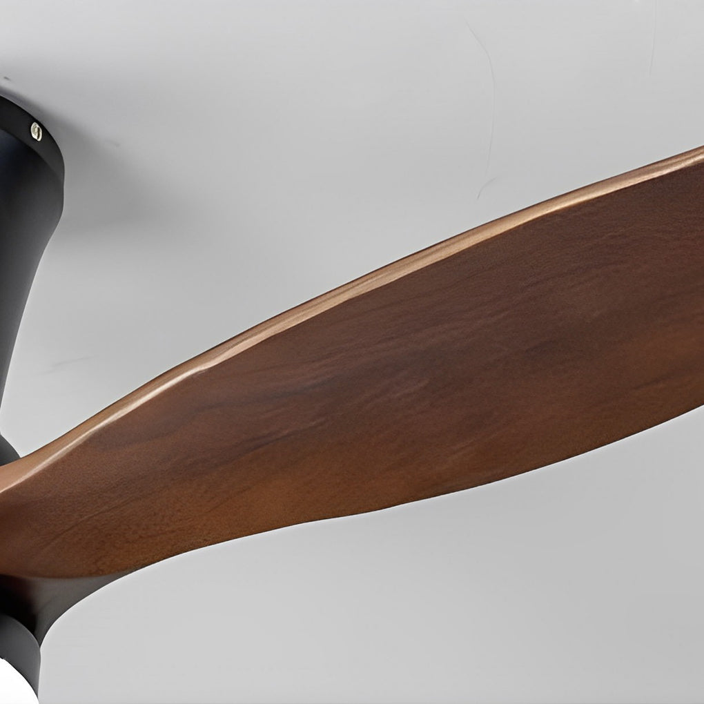 2-Blade Wood Ceiling Fan with Dimmable LED Light & Remote
