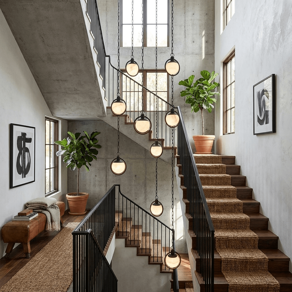 Alabaster Orb Chain Pendant Lamp