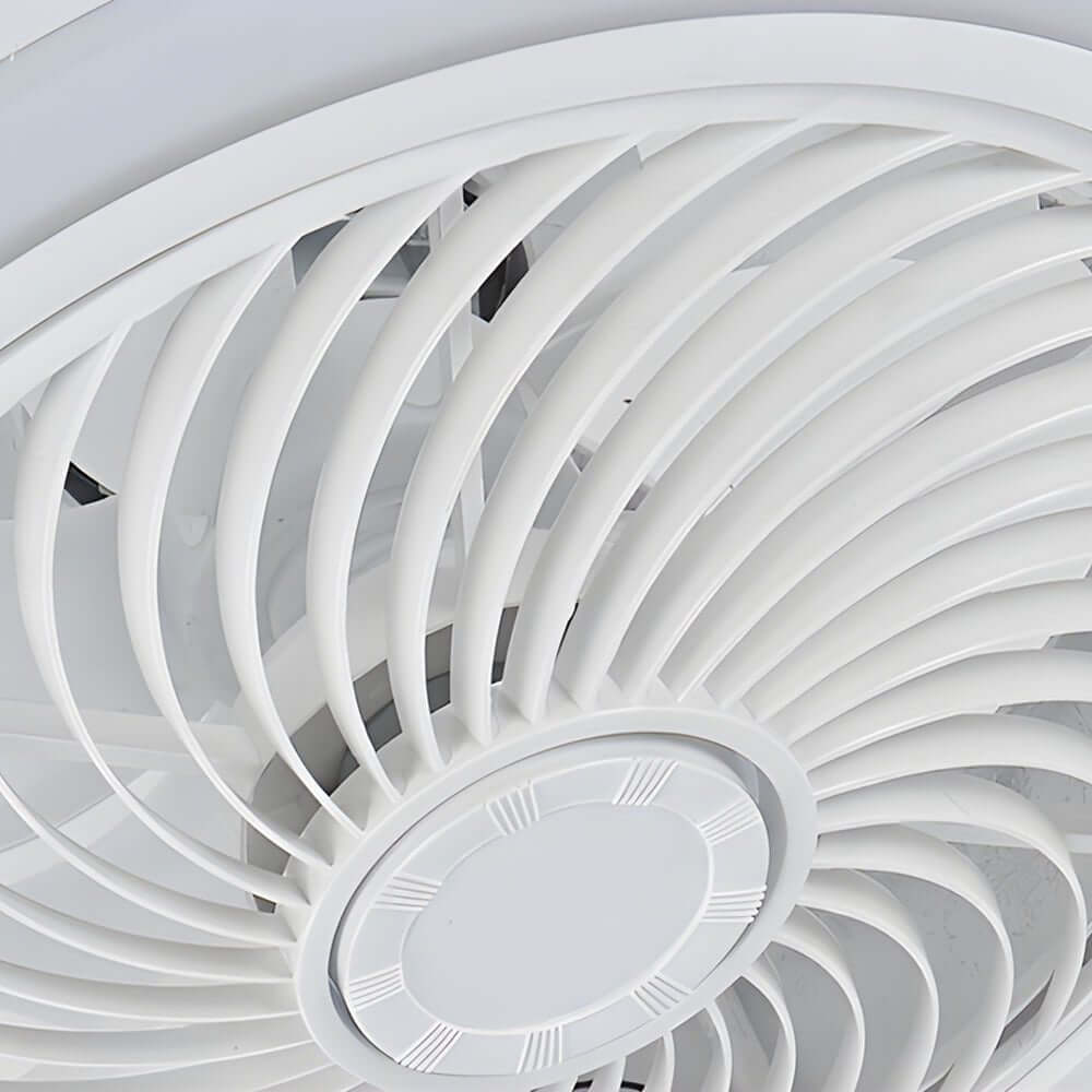 19.7" Bladeless Ceiling Fan with LED Light — Enclosed Design
