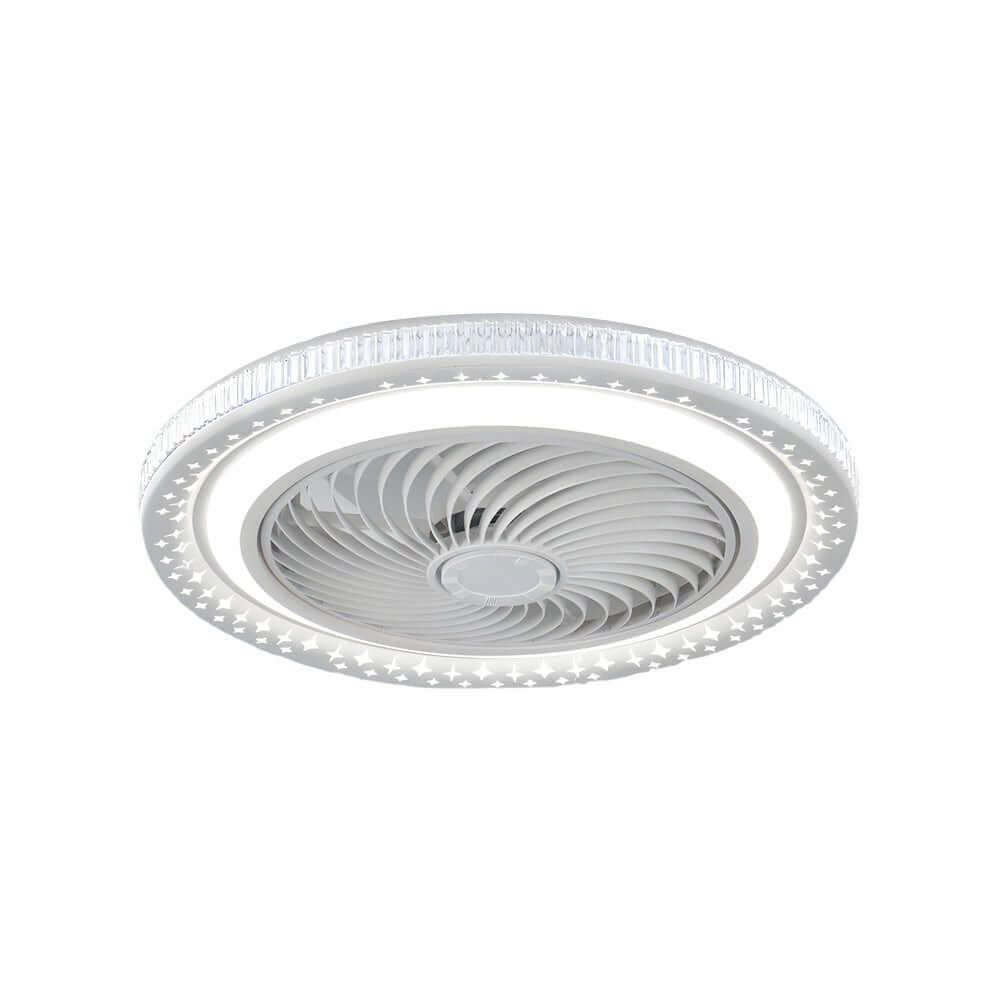 19.7" Bladeless Ceiling Fan with LED Light — Enclosed Design