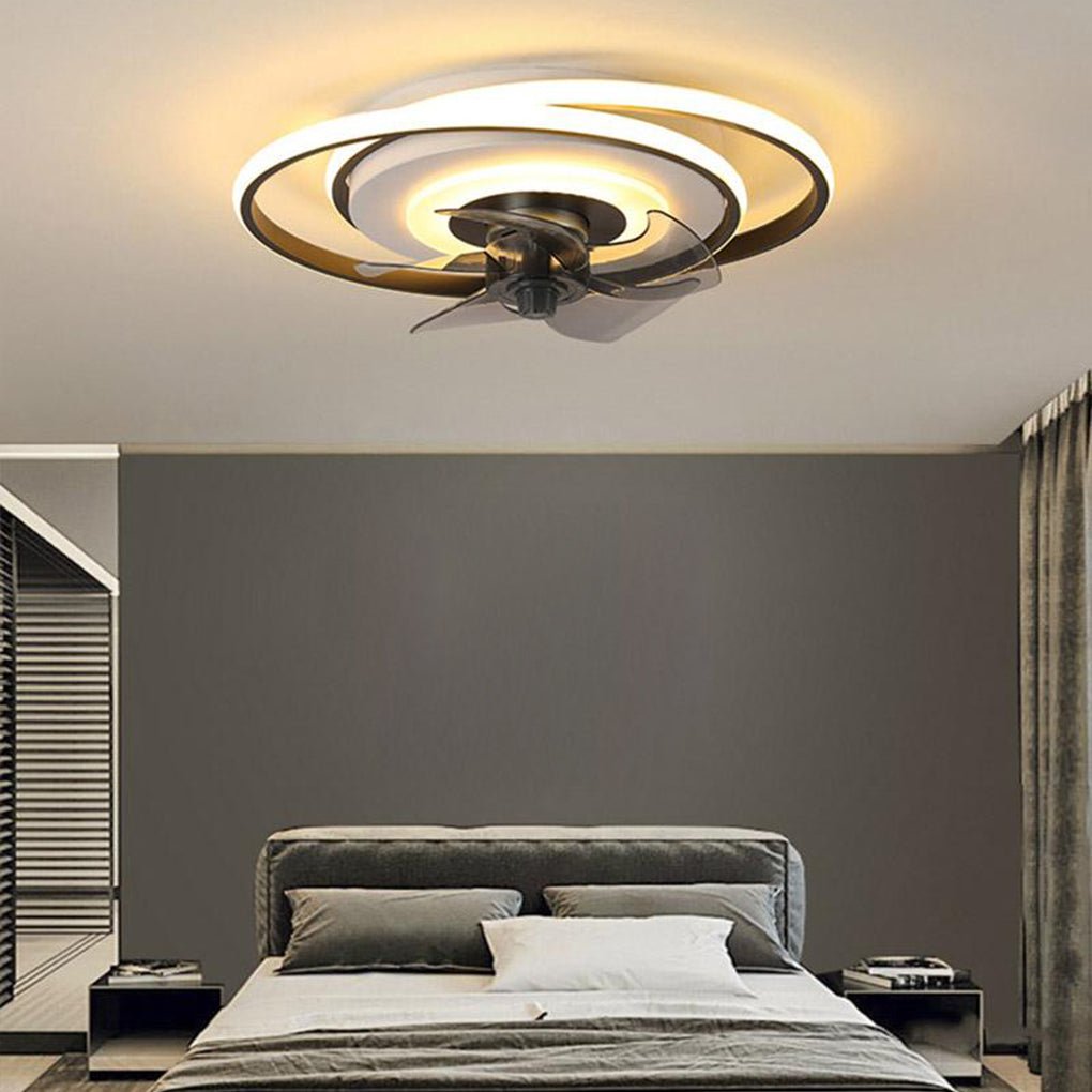 2-Ring Kids Ceiling Fan with LED Light & Remote