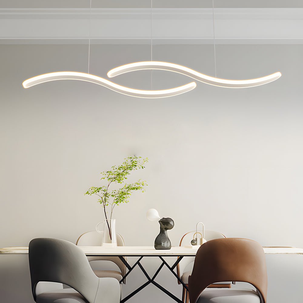 Dual Wave LED Dining Pendant