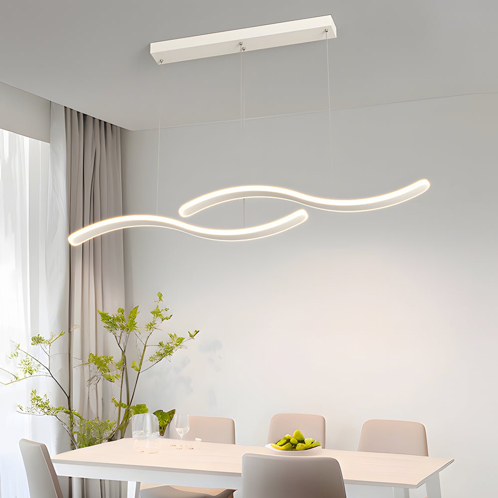 Dual Wave LED Dining Pendant