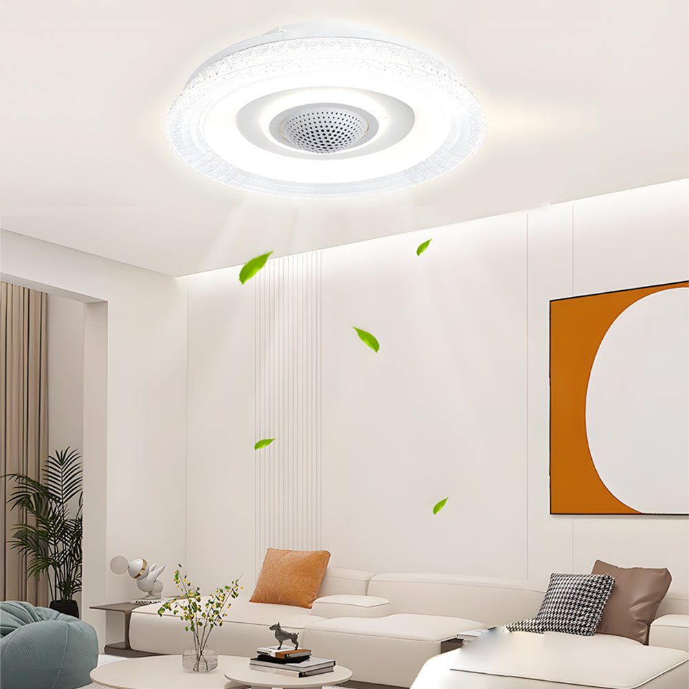 20 inch Bladeless Ceiling Fan with Dimmable LED and Remote