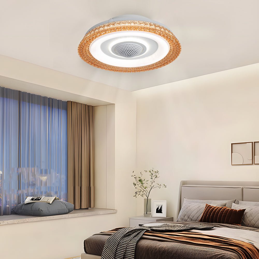 20" Bladeless Ceiling Fan with Dimmable LED & Remote