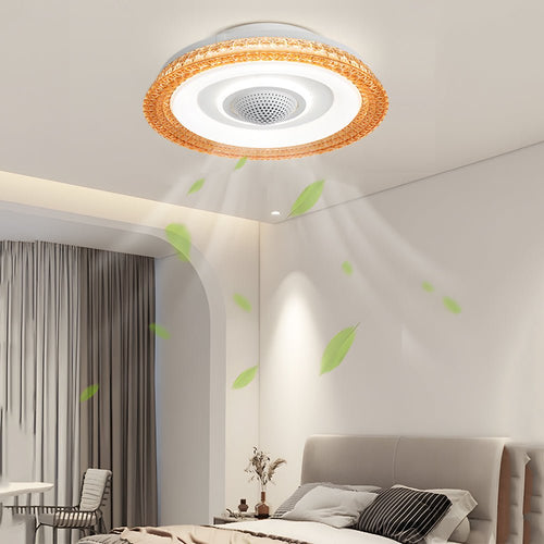 20" Bladeless Ceiling Fan with Dimmable LED & Remote