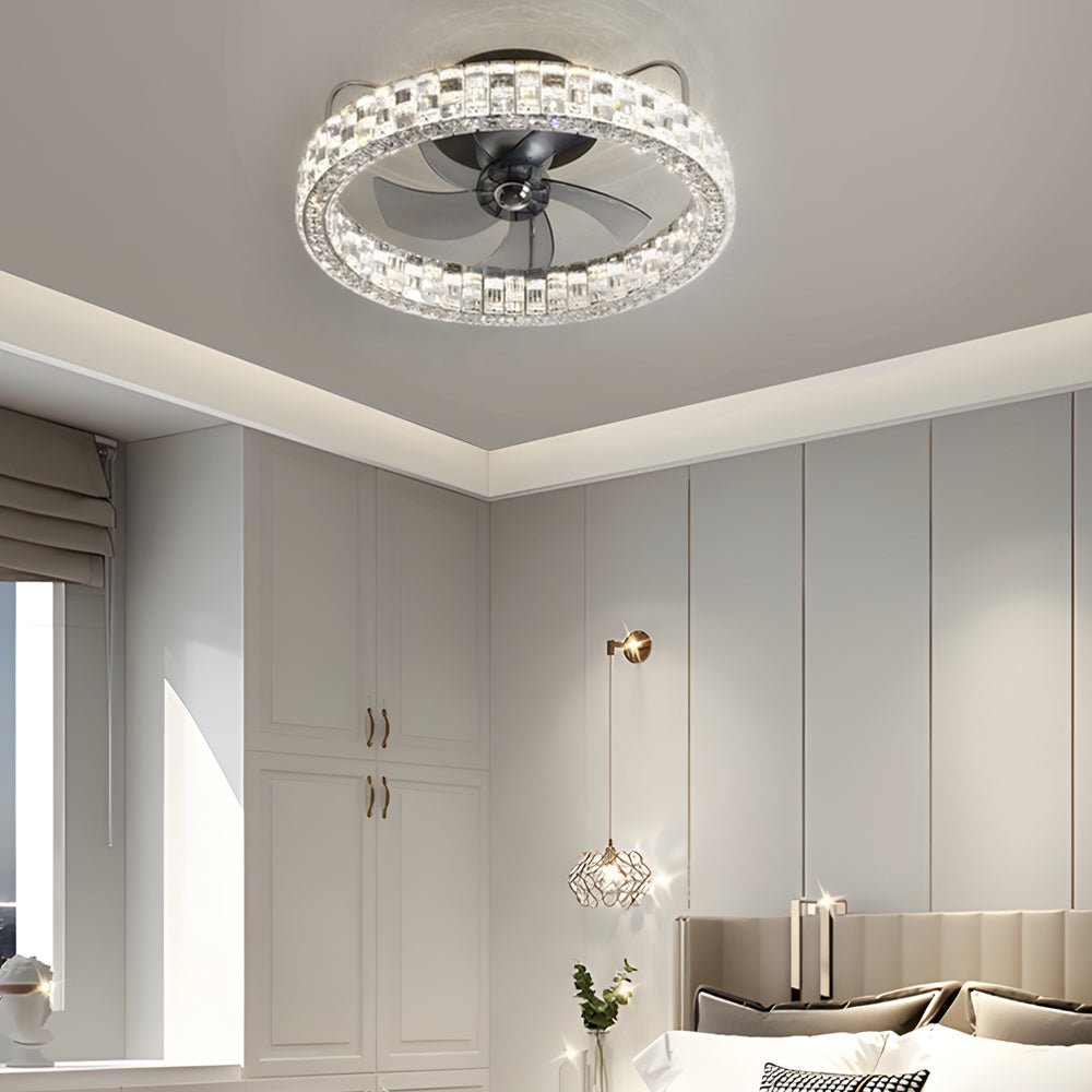 23.6" Crystal LED Low-Profile Ceiling Fan