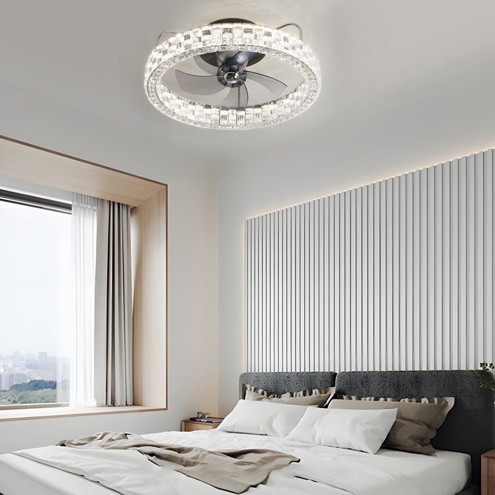 23.6" Crystal LED Low-Profile Ceiling Fan