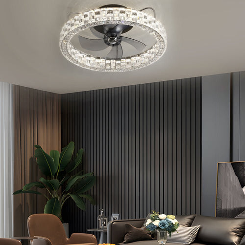 23.6 inch Crystal LED Low-Profile Ceiling Fan