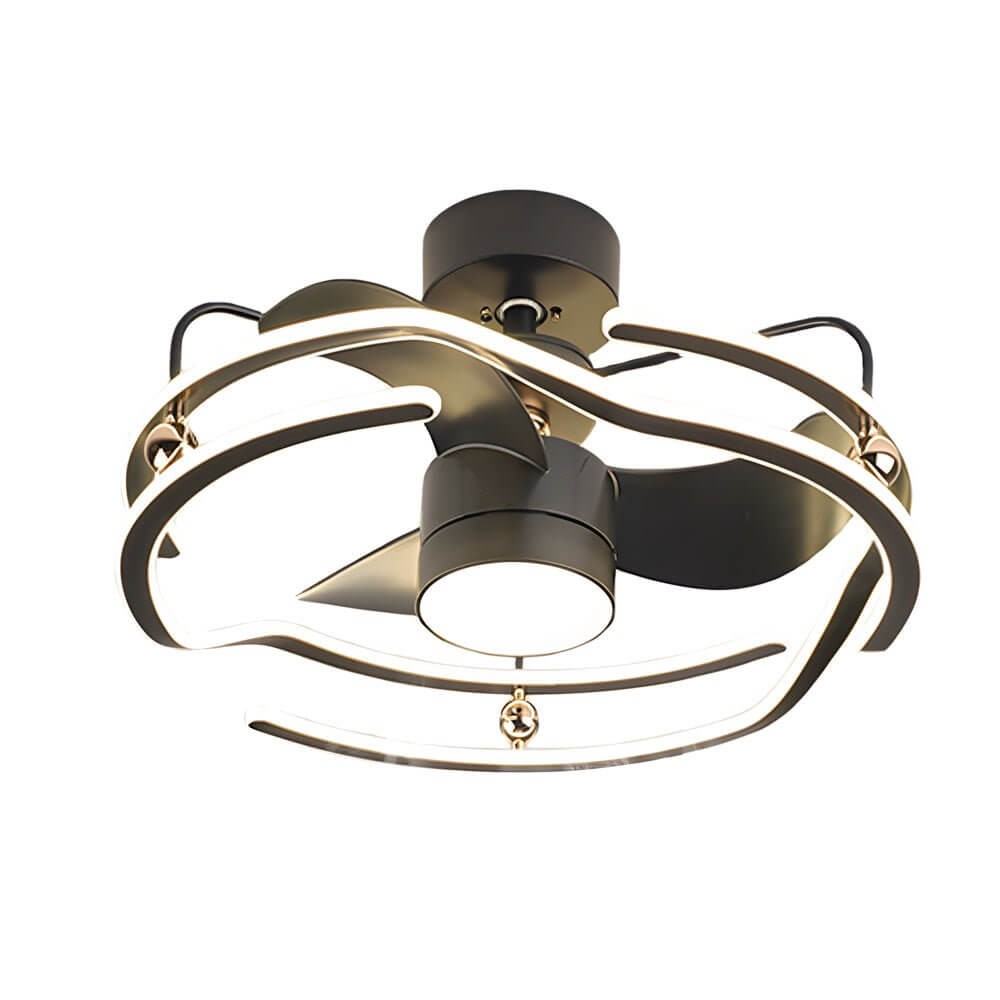 23.6" Low-Profile Ceiling Fan with Dimmable Light & Remote