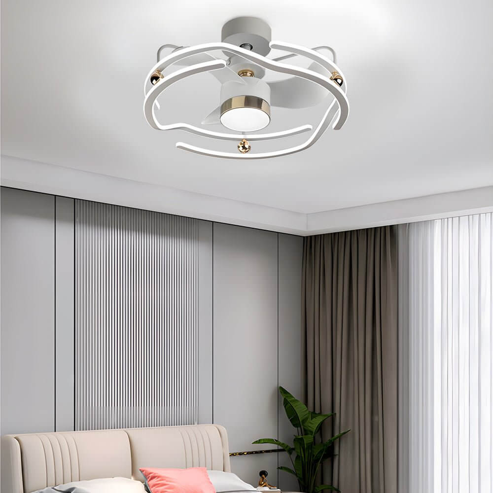 23.6" Low-Profile Ceiling Fan with Dimmable Light & Remote