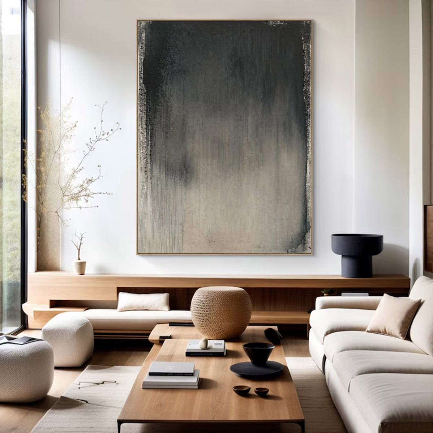 Large Abstract Gradient Canvas — Luxury Wall Art