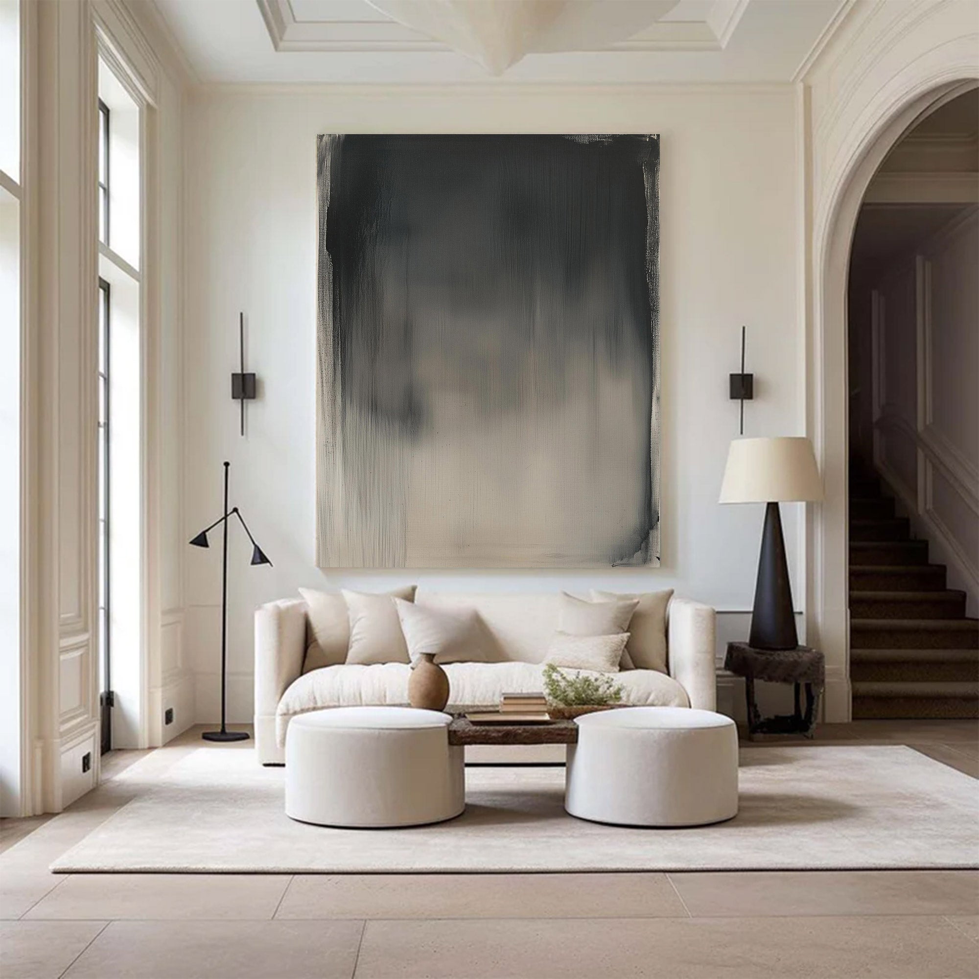 Large Abstract Gradient Canvas — Luxury Wall Art