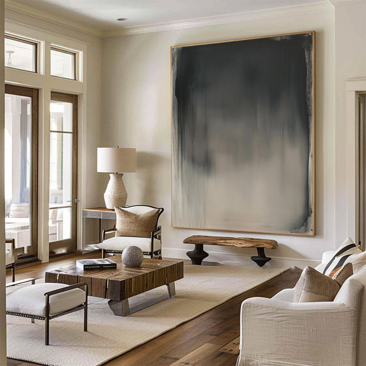 Large Abstract Gradient Canvas — Luxury Wall Art