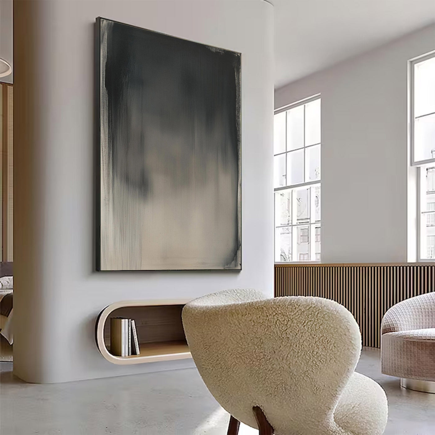 Large Abstract Gradient Canvas — Luxury Wall Art