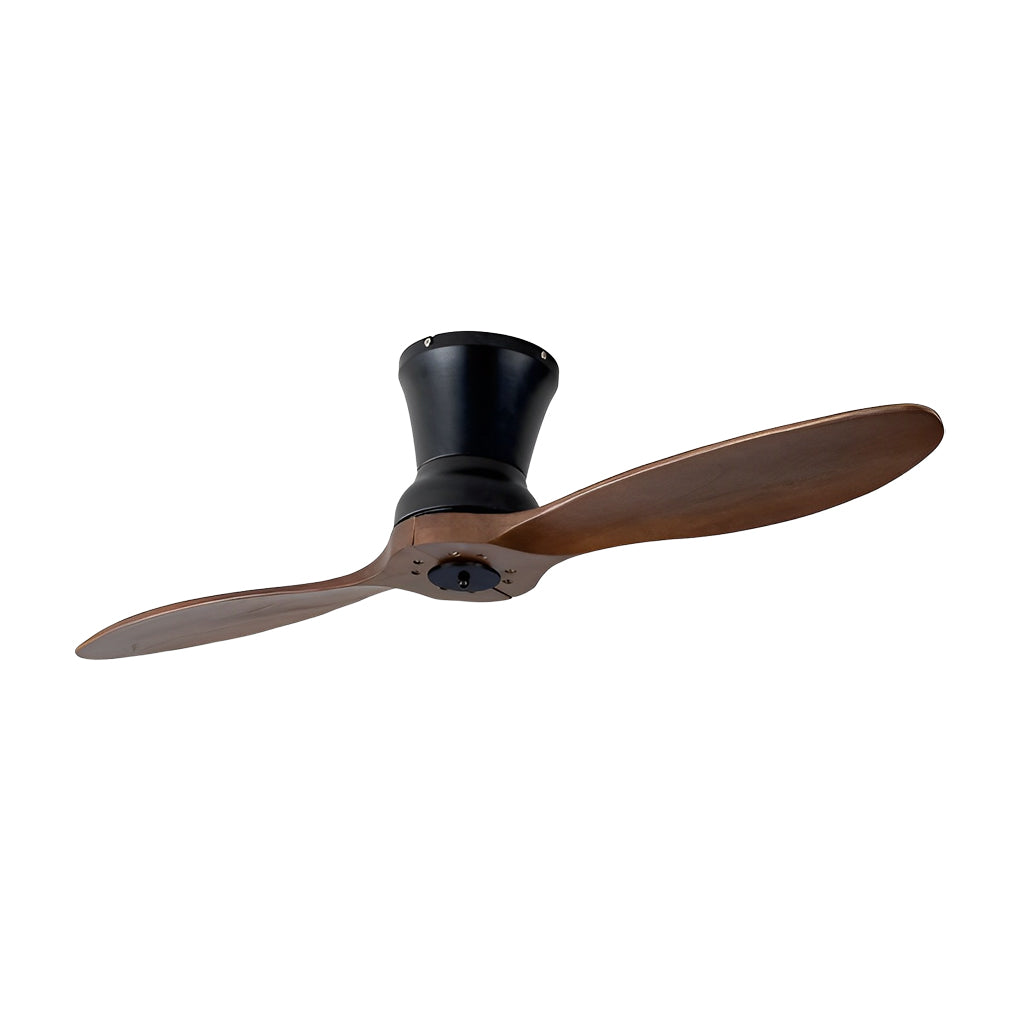 2-Blade Wood Ceiling Fan with Dimmable LED Light & Remote