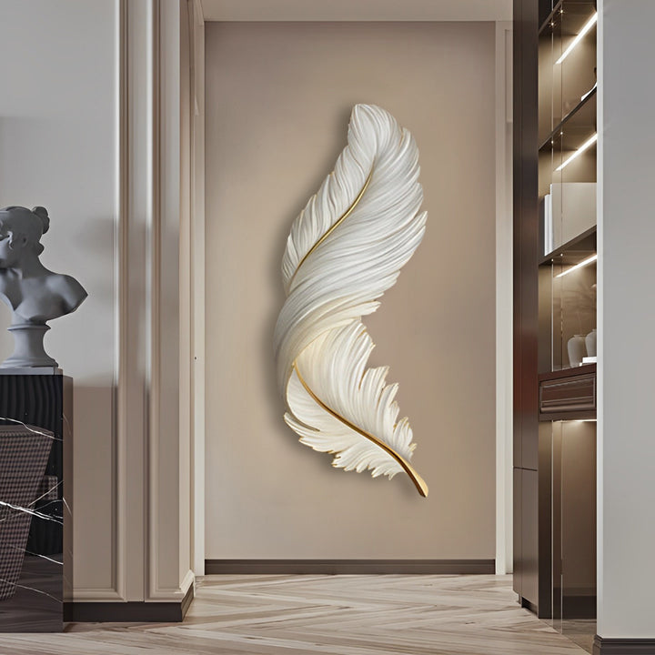 Wall Lamp Luxury Feather LED Art Deco Bedroom Living Room Sconce
