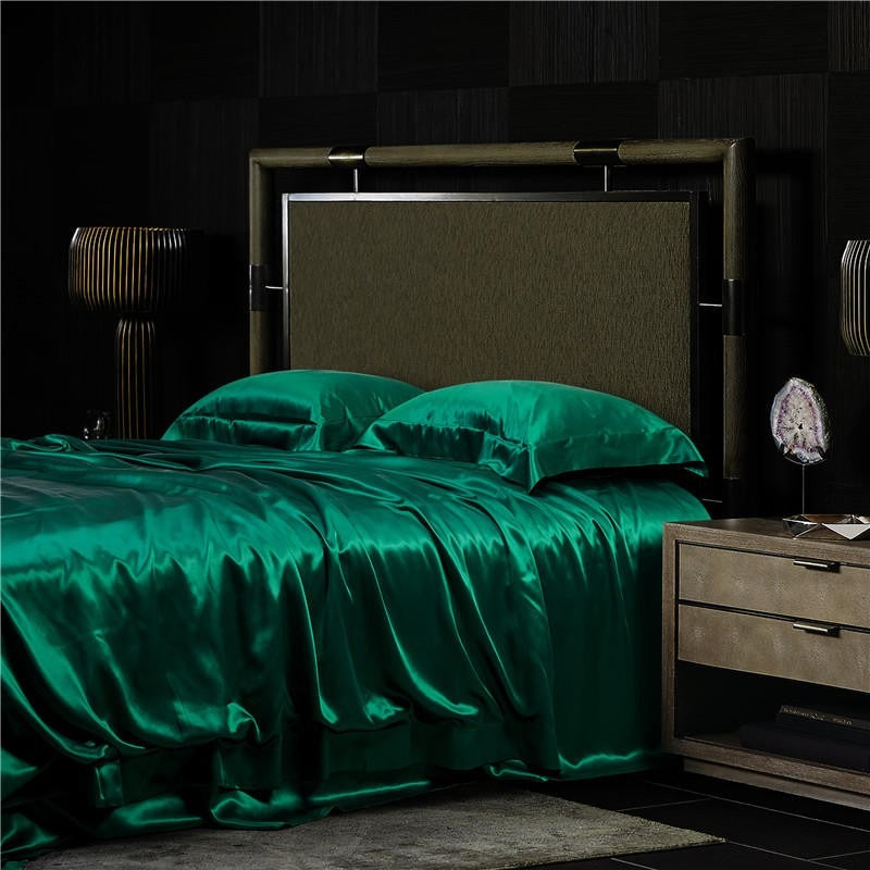 Emerald Silk Bedding Set