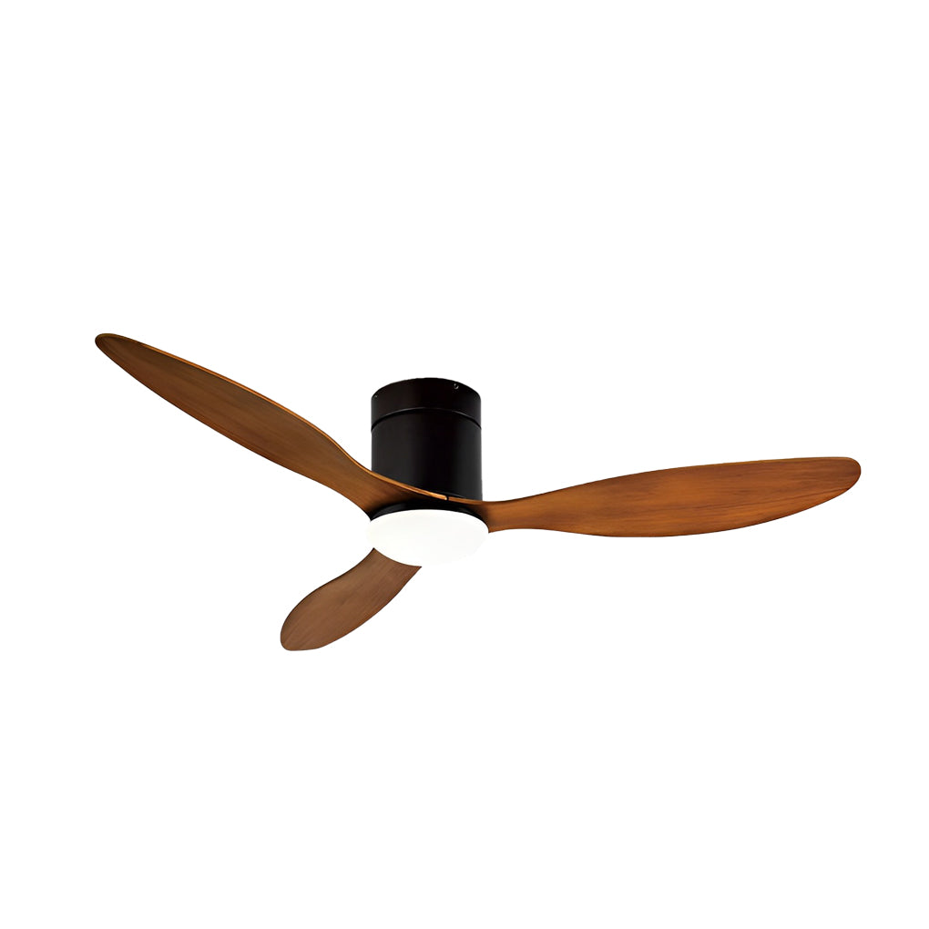 3-Blade Modern Ceiling Fan with Dimmable LED Light & Remote