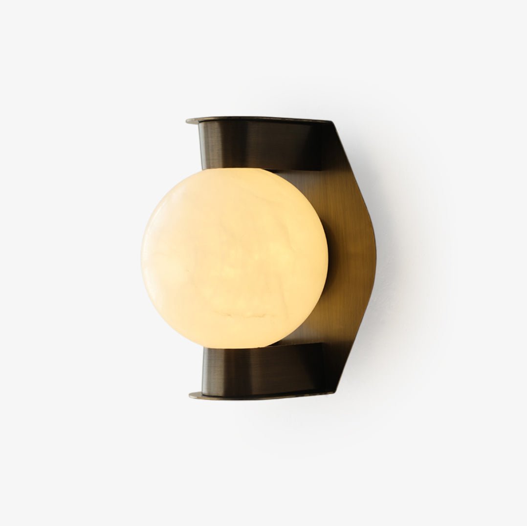 Alabaster Orb Wall Sconce