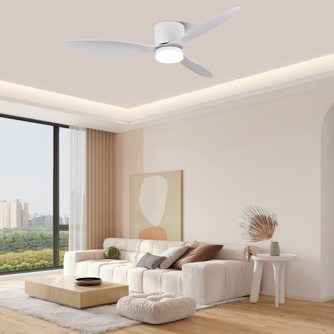 Aerodynamics Ceiling Fan with Light