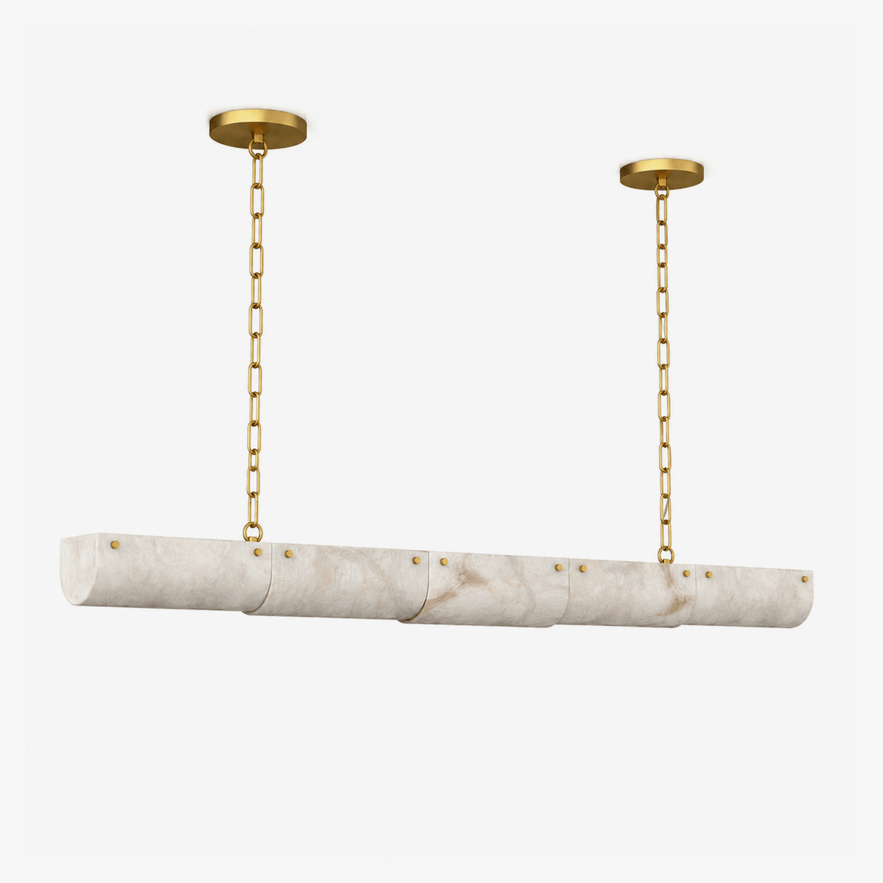 Alabaster Linear Chain Pendant Lamp