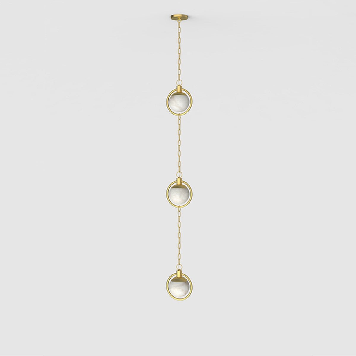 Alabaster Orb Chain Pendant Lamp