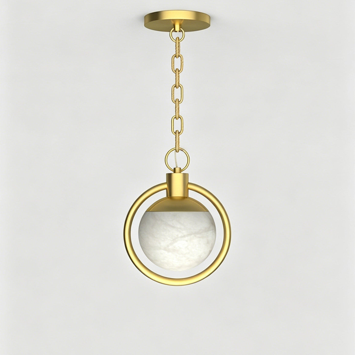 Alabaster Orb Chain Pendant Lamp
