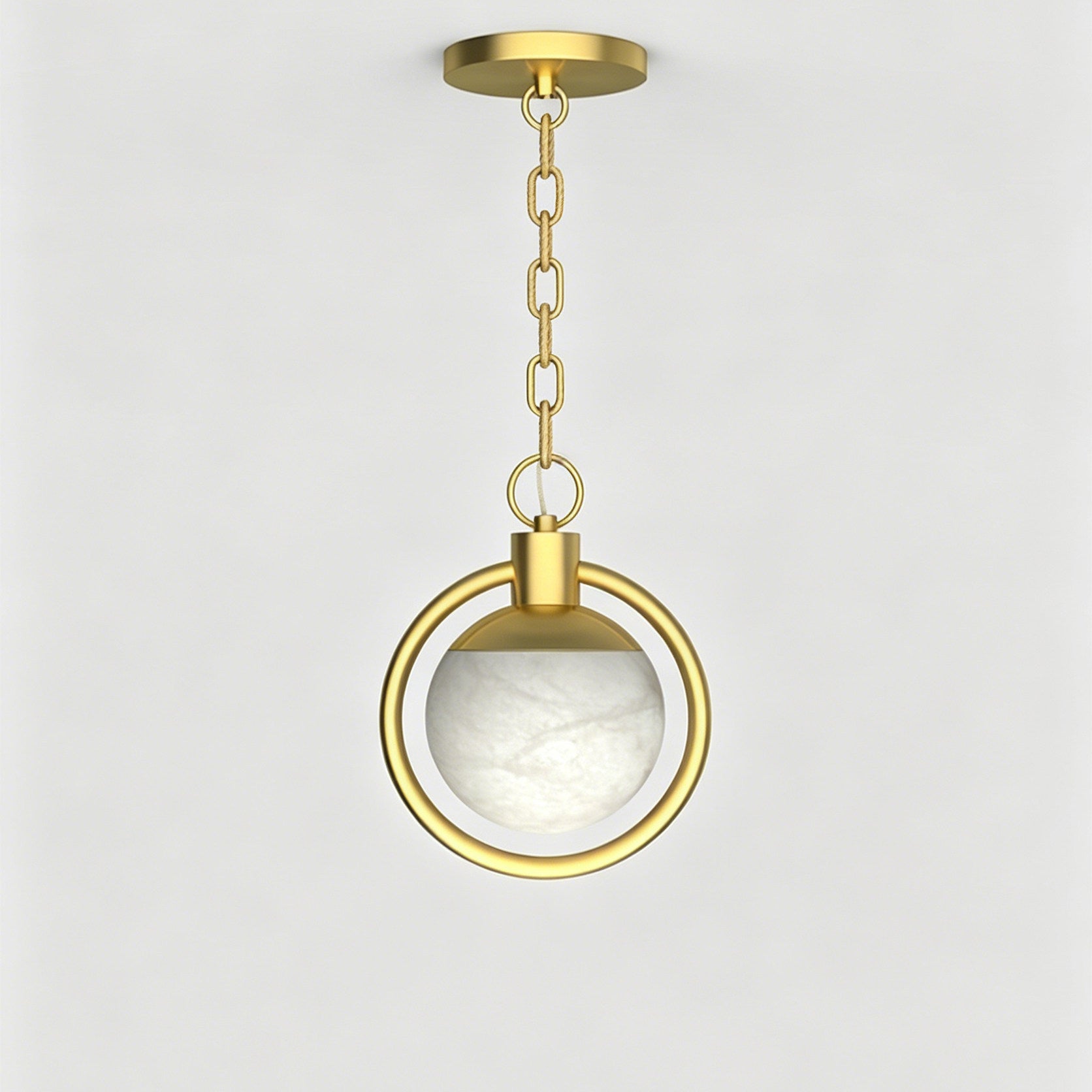 Alabaster Orb Chain Pendant Lamp
