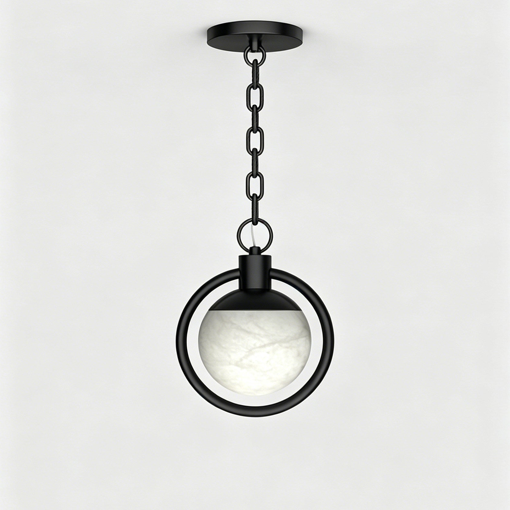 Alabaster Orb Chain Pendant Lamp