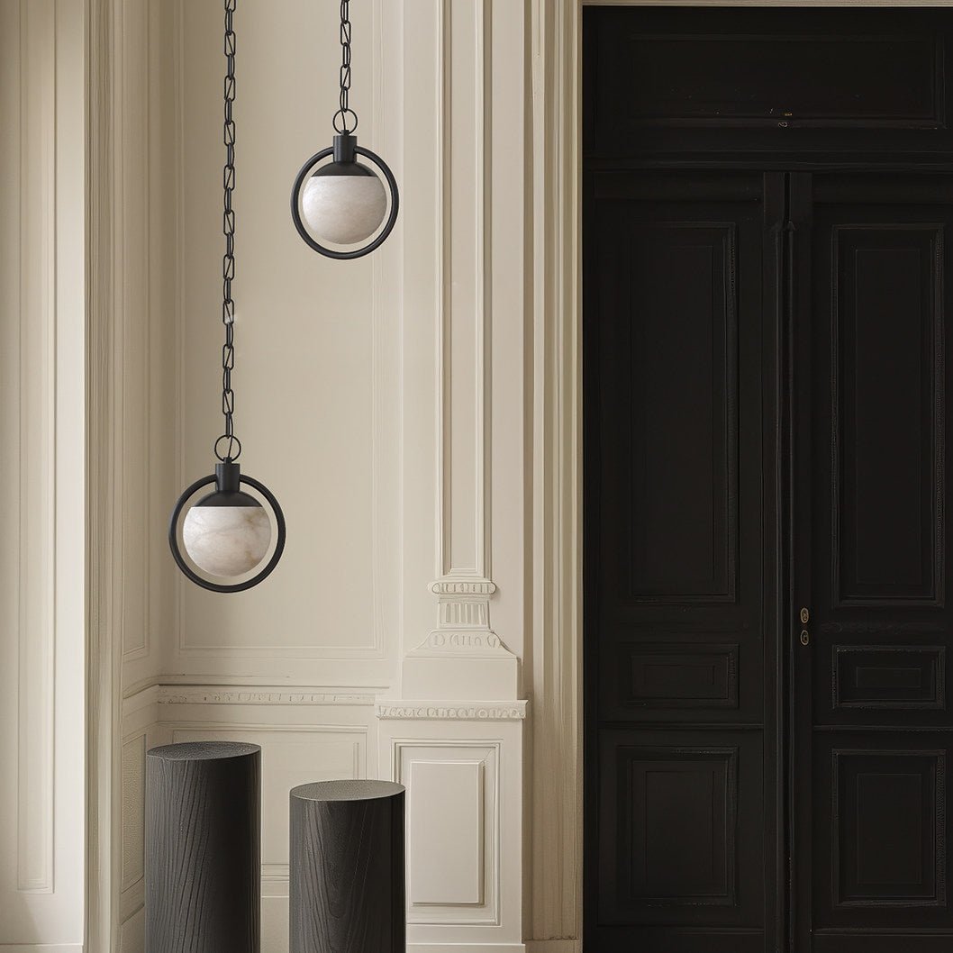 Alabaster Orb Chain Pendant Lamp