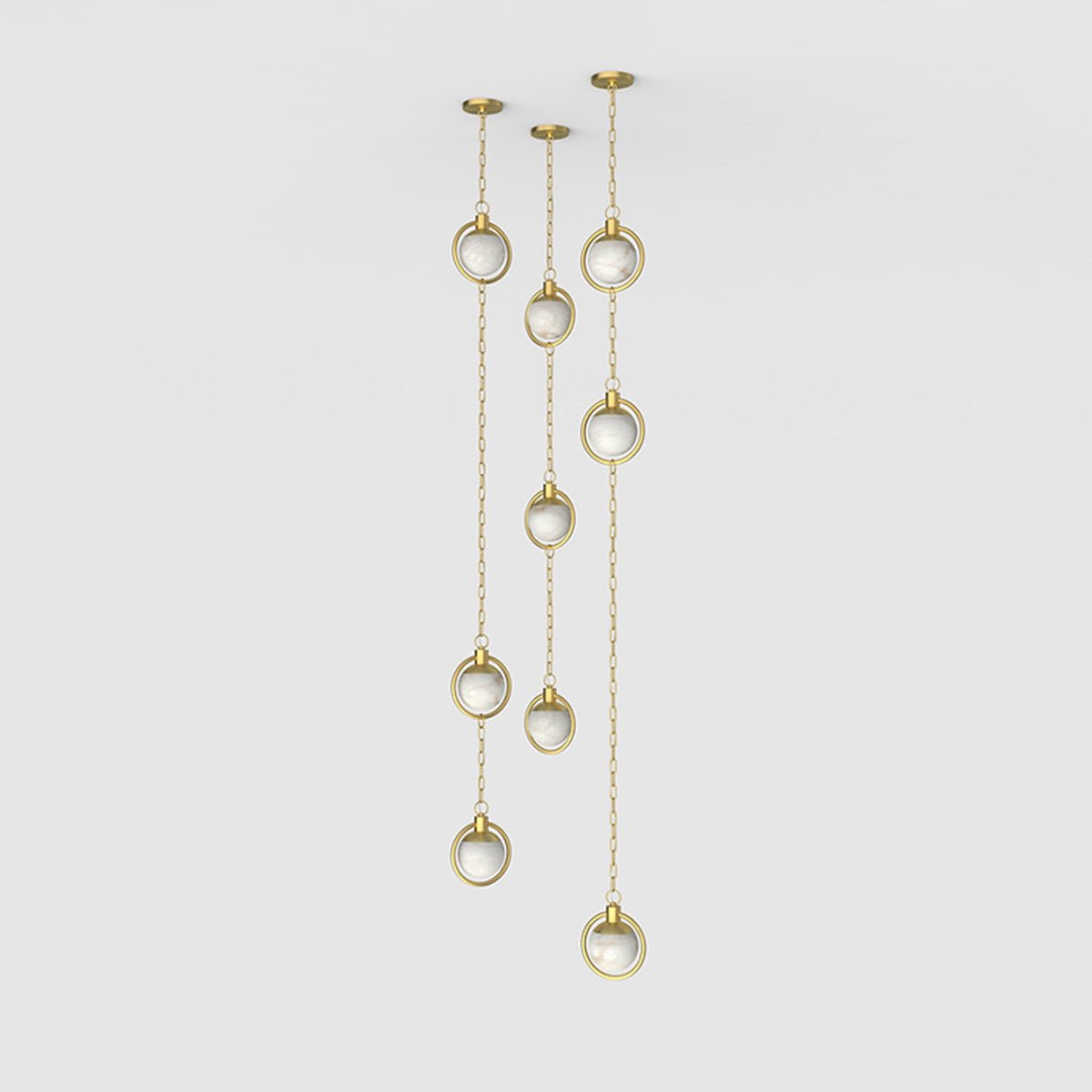 Alabaster Orb Chain Pendant Lamp