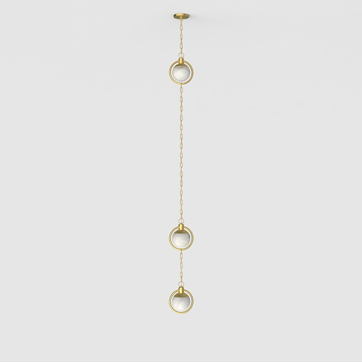 Alabaster Orb Chain Pendant Lamp