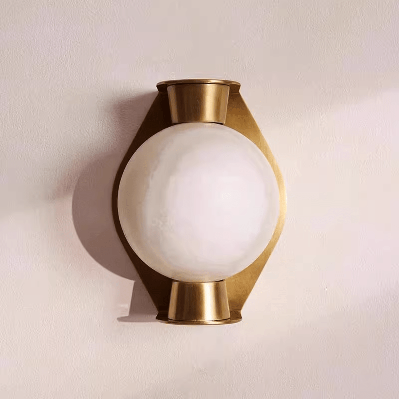 Alabaster Orb Wall Sconce
