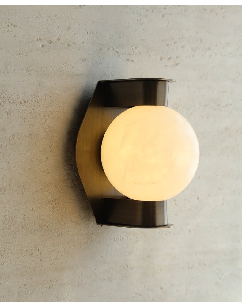 Alabaster Orb Wall Sconce
