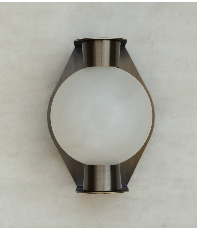 Alabaster Orb Wall Sconce
