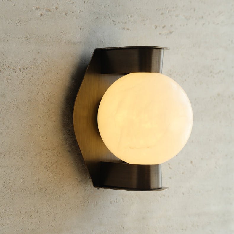 Alabaster Orb Wall Sconce
