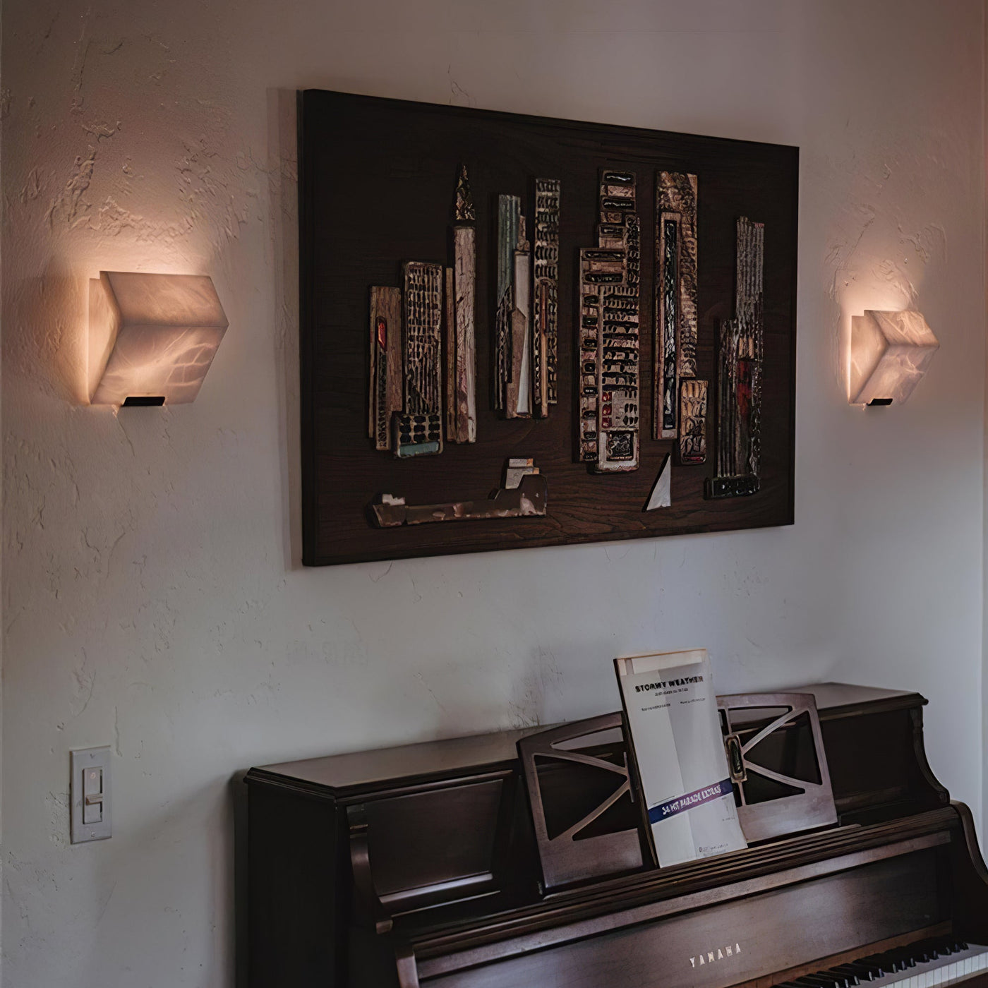 Alabaster Staircase Wall Lamp