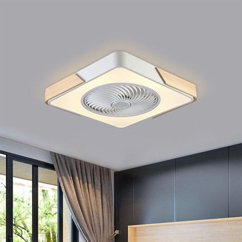21" Bladeless Flush Mount Ceiling Fan with LED Light