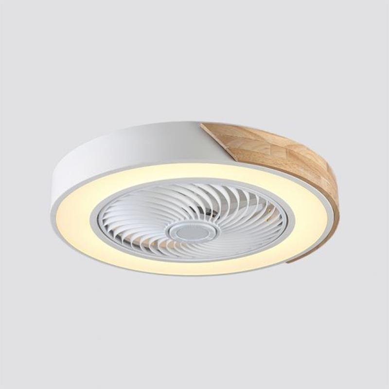 21" Bladeless Flush Mount Ceiling Fan with LED Light