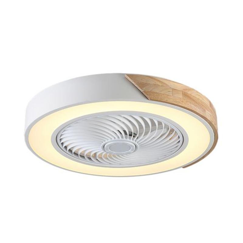 21" Bladeless Flush Mount Ceiling Fan with LED Light