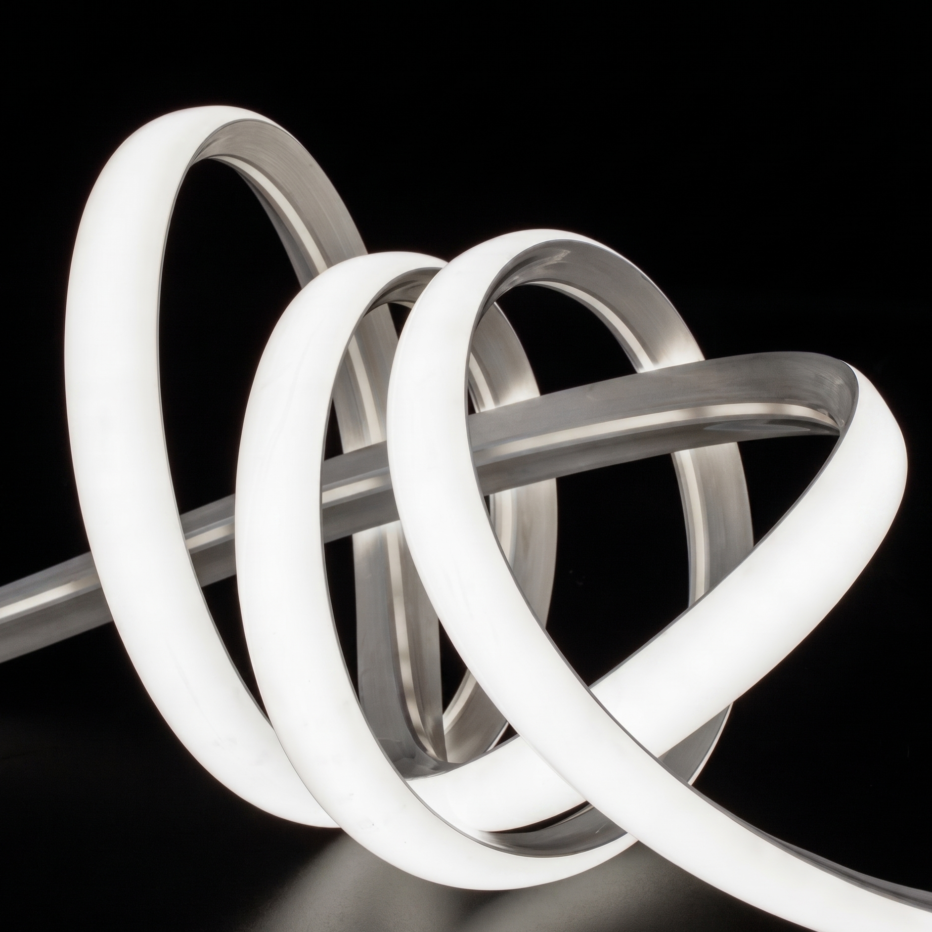Seamless Corner-Mount LED Strip Light Industrial Style Silicone Lighting