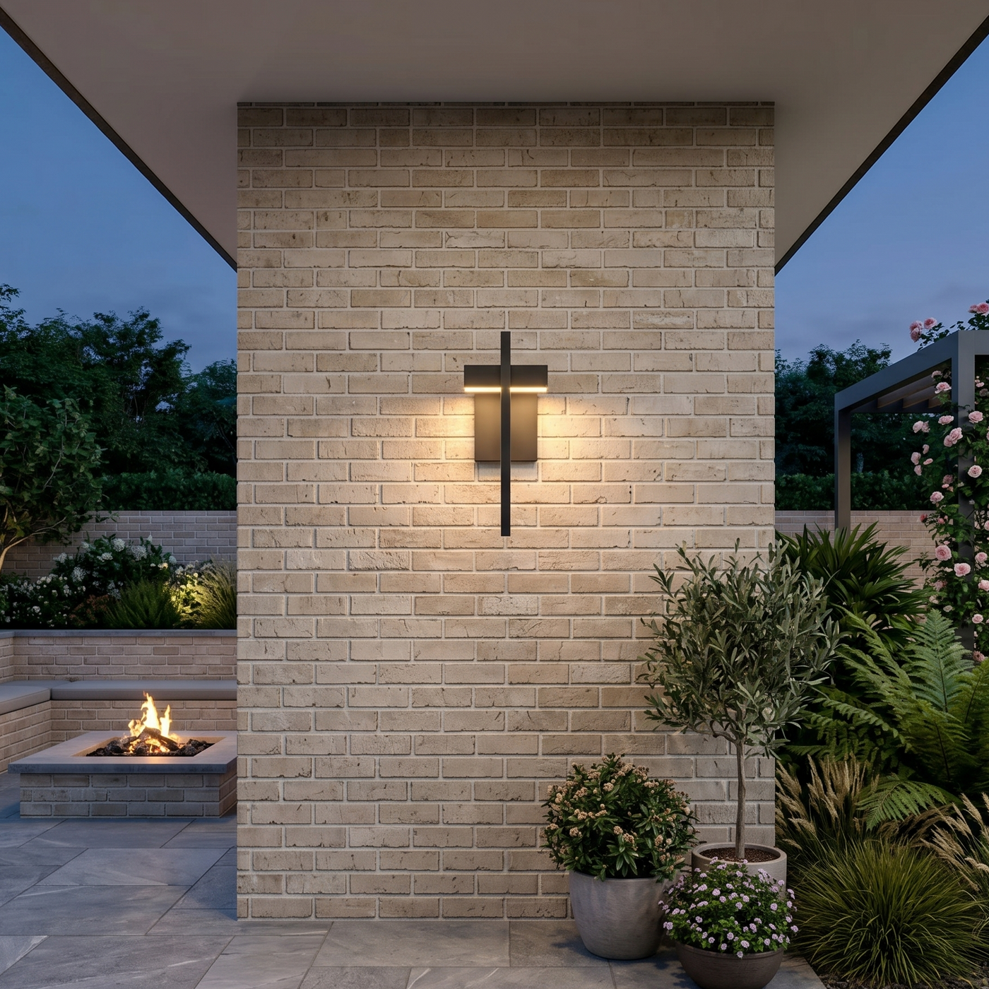 Luttrel Black Wall Sconce with Integrated LED